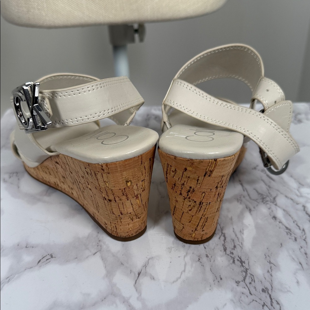 Calvin Klein Women's Cream Sandals - Picture 12 of 13